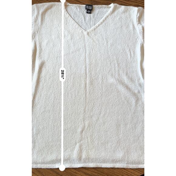 Eileen  Fisher  ivory tunic top size Large - Picture 2 of 5